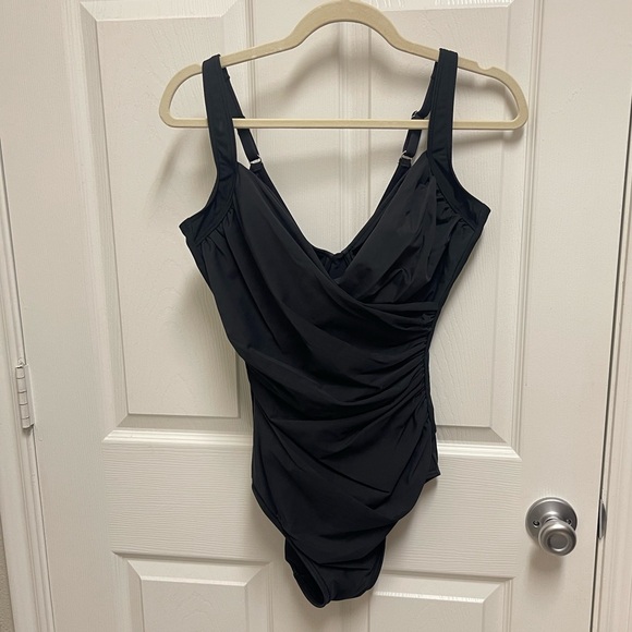 Miraclesuit x Talbots Black One Piece Swimsuit